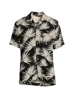 Weatherproof Vintage Casual Button-Down Shirts|Palm Leaves Camp Shirt
