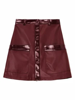 Women Staud Paper Faux Leather Miniskirt