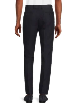 Zanella Linen|Parker Linen Trousers Black