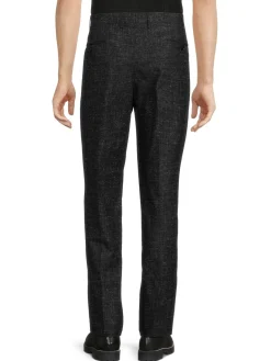 Zanella Pants|Parker Textured Virgin Wool Pants Grey