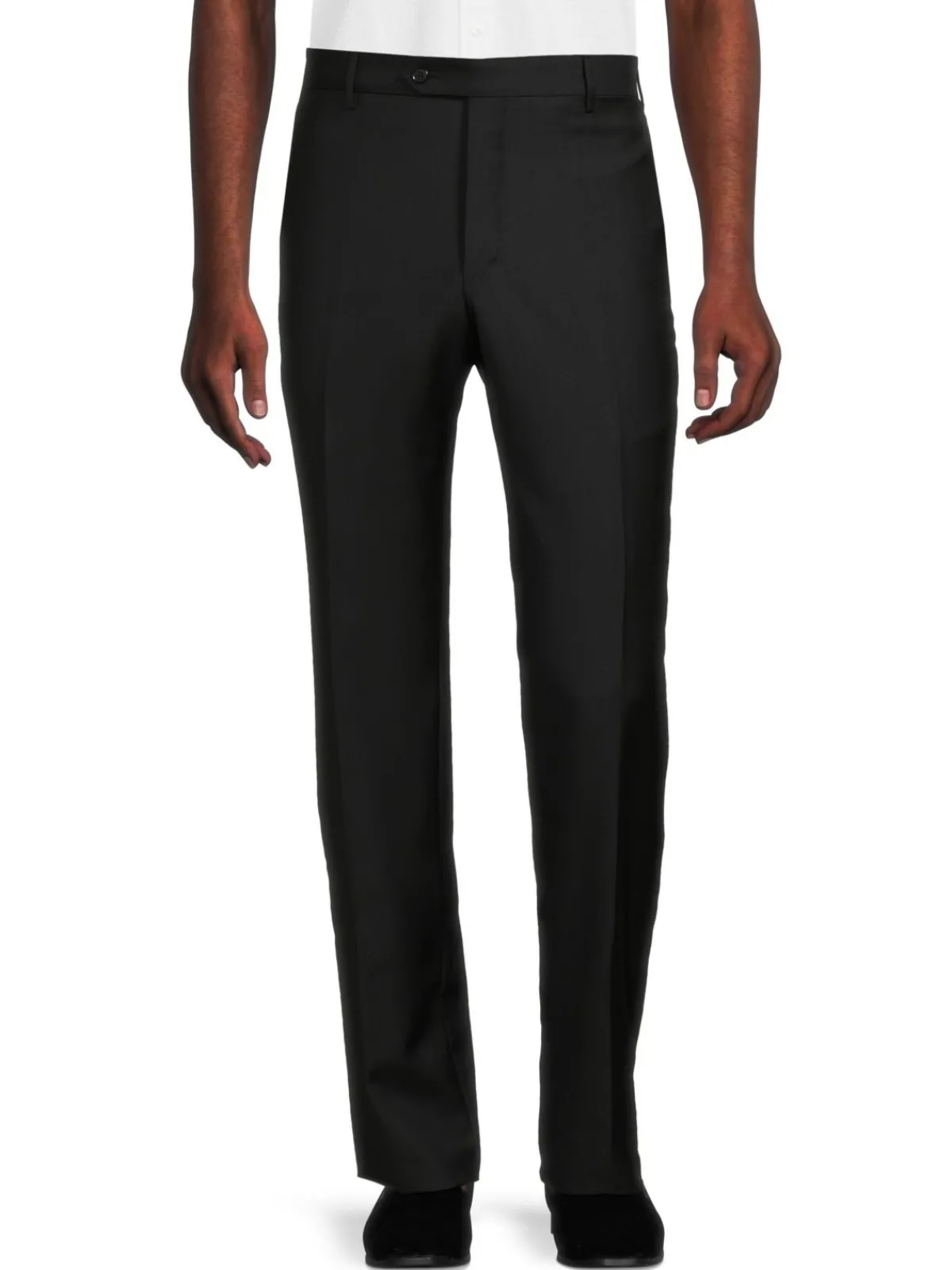 Zanella Pants|Parker Virgin Wool Flat Front Pants Black