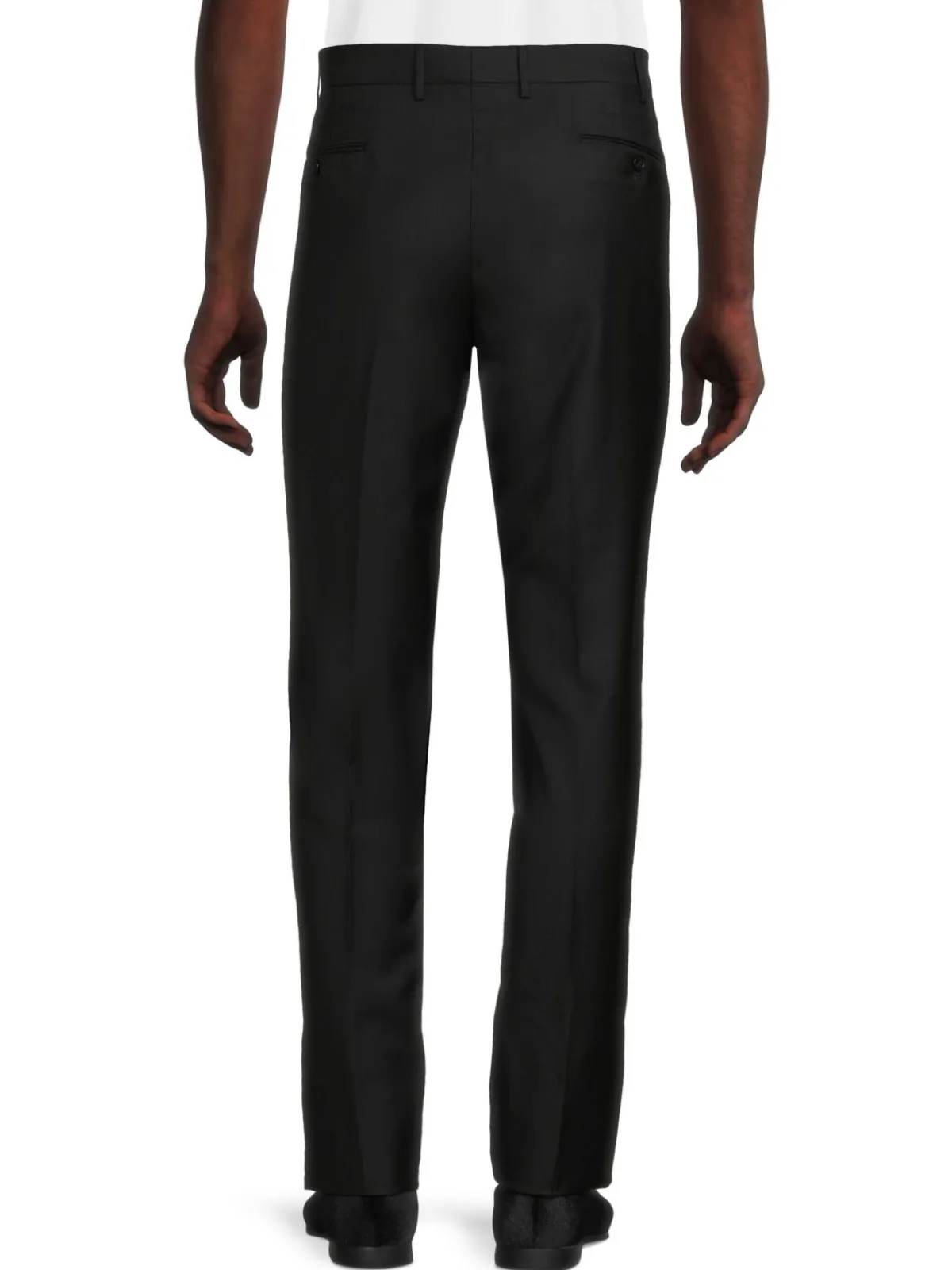 Zanella Pants|Parker Virgin Wool Flat Front Pants Black