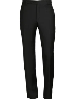 Zanella Pants|Parker Virgin Wool Flat Front Pants Black