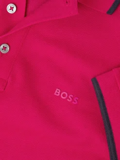 BOSS Polos|Parlay Tipped Polo Red