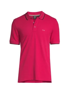 BOSS Polos|Parlay Tipped Polo Red