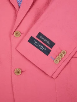 TailorByrd Blazers & Sportcoats|Patch Pocket Seersucker Sportcoat Red