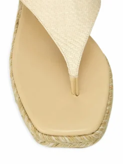 Stuart Weitzman Pearl Buckle Espadrille Sandals
