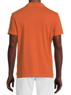 Billy Reid Polos|Pensacola Pocket Polo Burnt Orange
