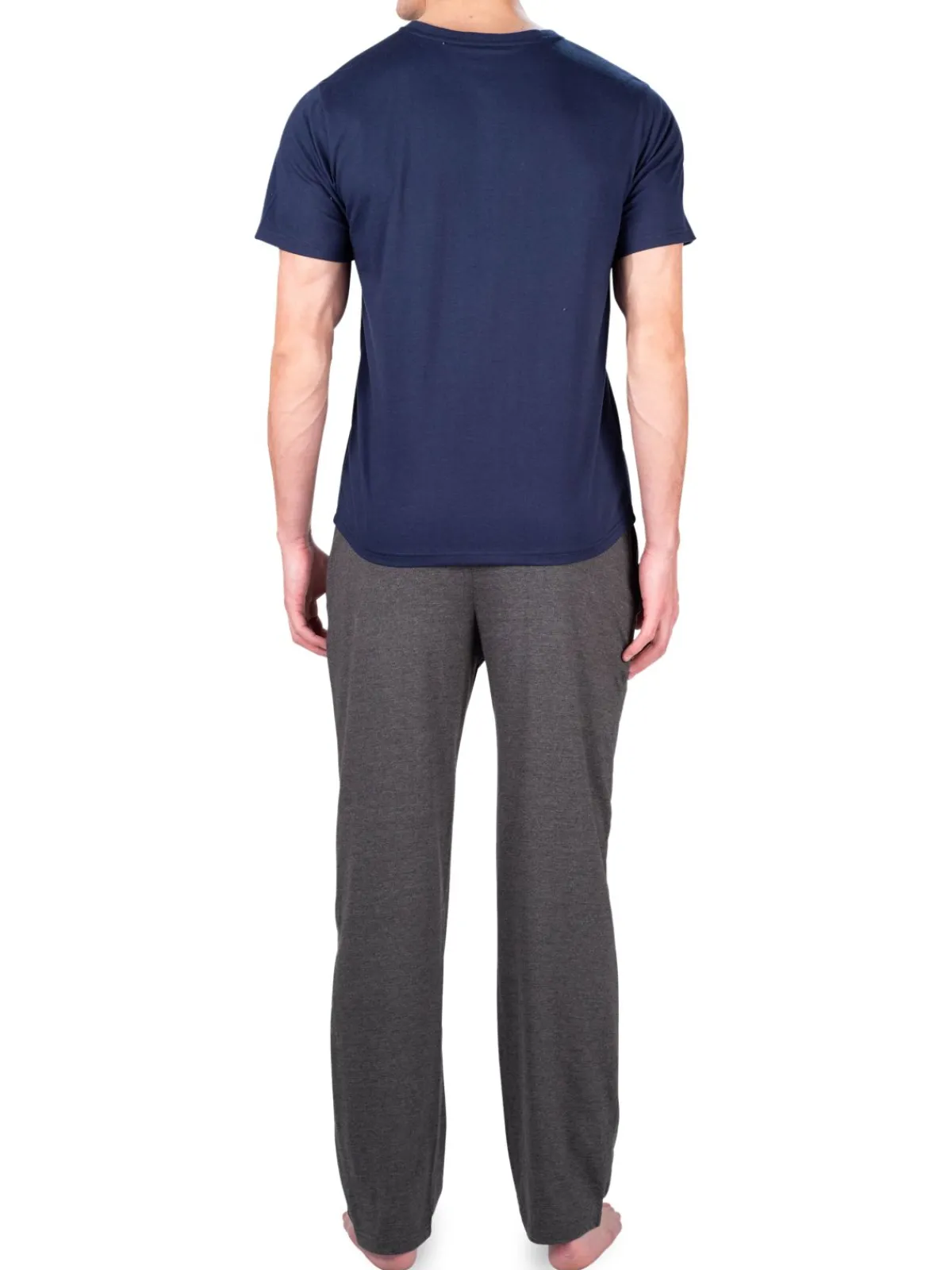 SLEEPHERO Loungewear, Sleepwear & Robes|2-Piece Henley & Heathered Pajama Set Charcoal
