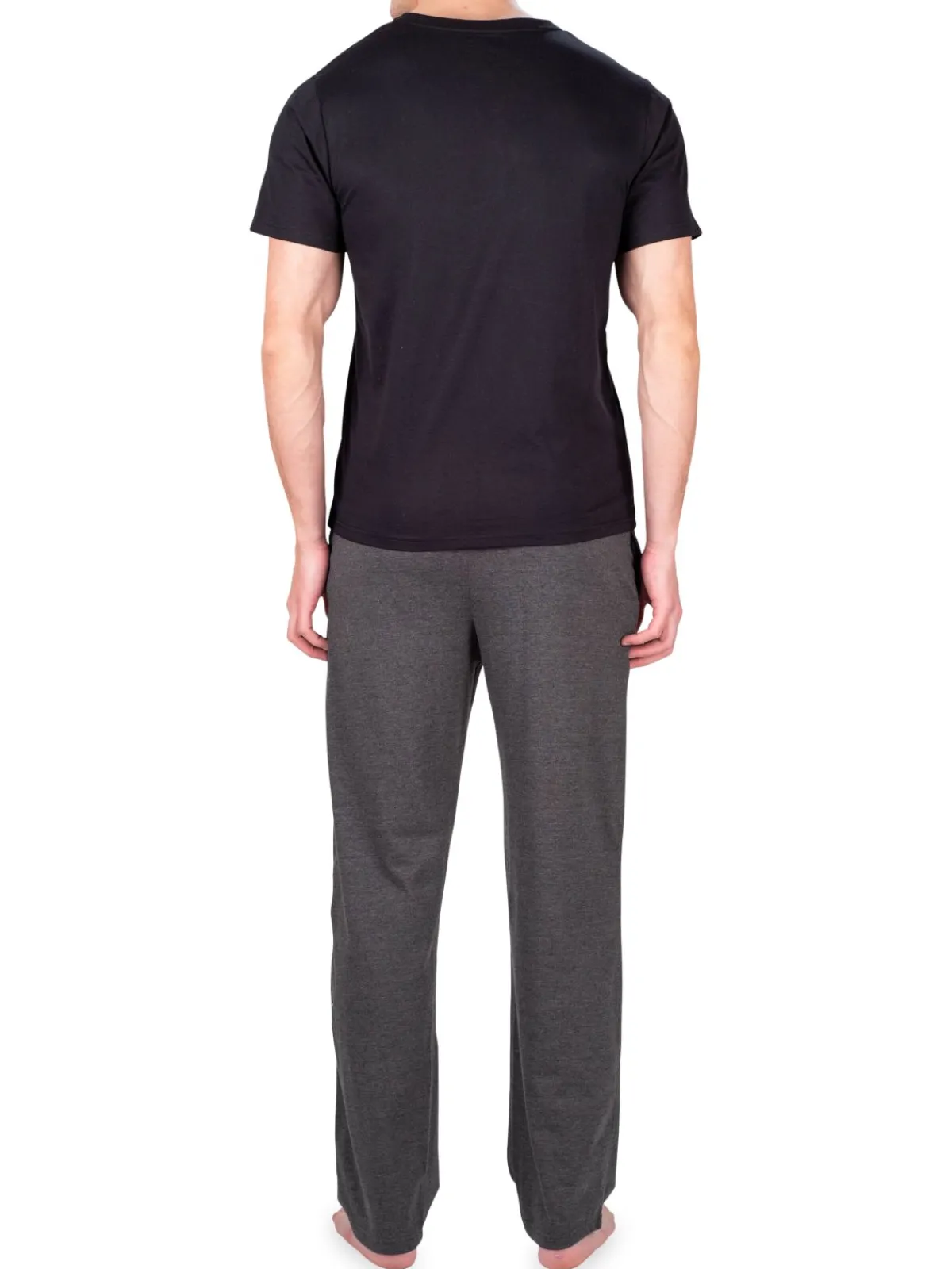 SLEEPHERO Loungewear, Sleepwear & Robes|2-Piece Henley & Pants Pajama Set Charcoal