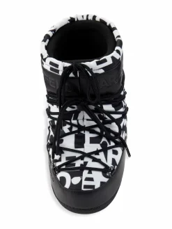 Karl Lagerfeld Paris Piers Logo Print Ankle Boots