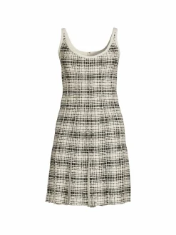 Women Giambattista Valli Plaid Boucle Mini A Line Dress