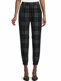 Women Renee C. Plaid Corduroy Joggers