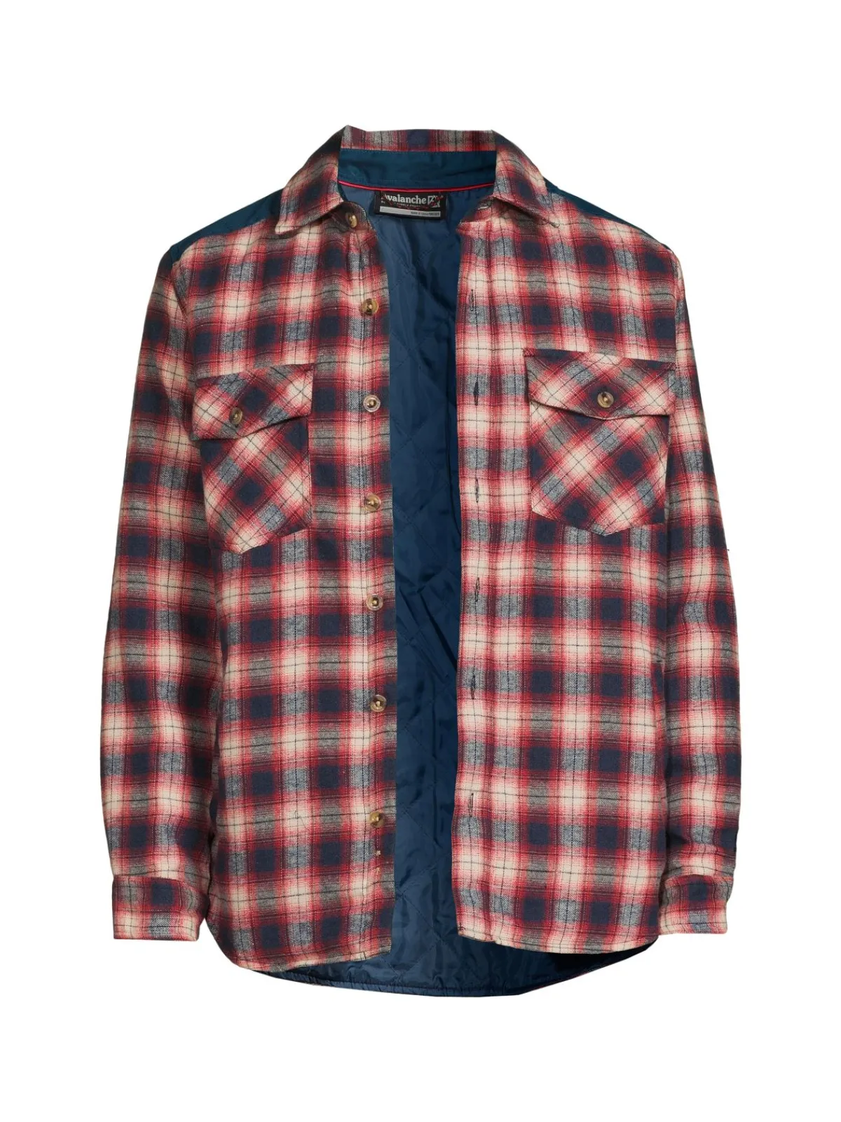 Avalanche Coats & Jackets|Plaid Flannel Shirt Jacket Red Navy