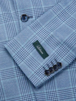 Lubiam Blazers & Sportcoats|Plaid Virgin Wool Sportcoat Turquoise
