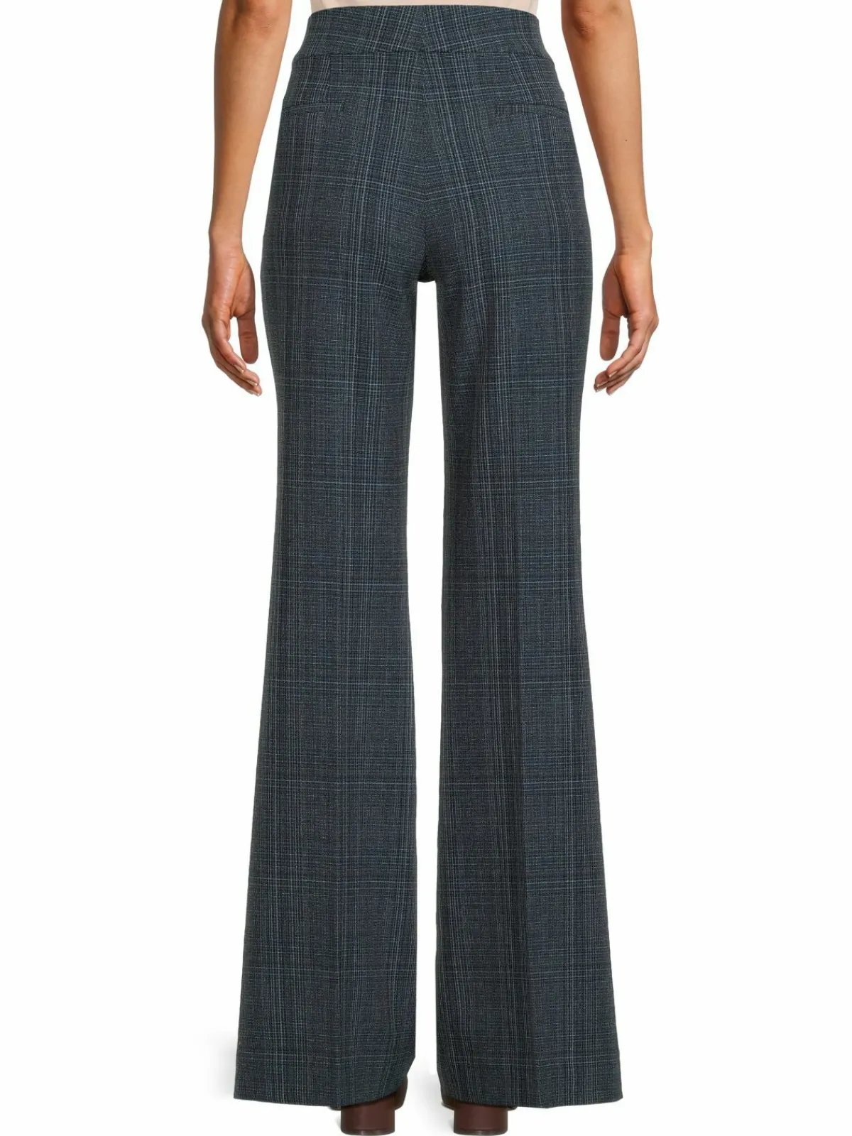 Women Piazza Sempione Plaid Wide Leg Pants
