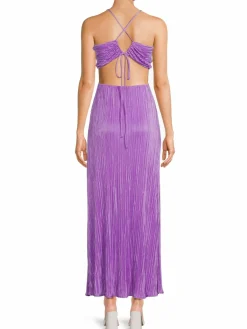 Women Renee C. Plisse Halter Maxi Dress