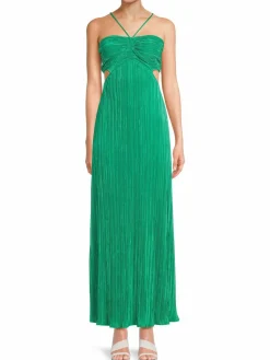 Women Renee C. Plisse Halter Maxi Dress