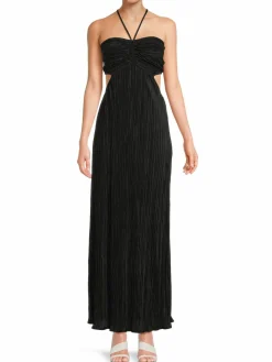 Women Renee C. Plisse Halter Maxi Dress