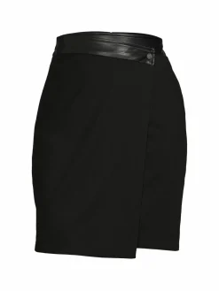 Women Calvin Klein Plus Faux Leather Trim Pencil Skirt