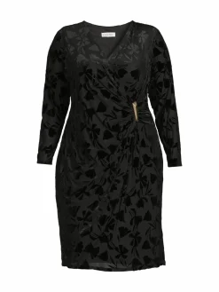 Women Calvin Klein Plus Floral Sheath Faux Wrap Dress