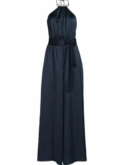Women Ramy Brook Pluto Halterneck Open Back Satin Jumpsuit