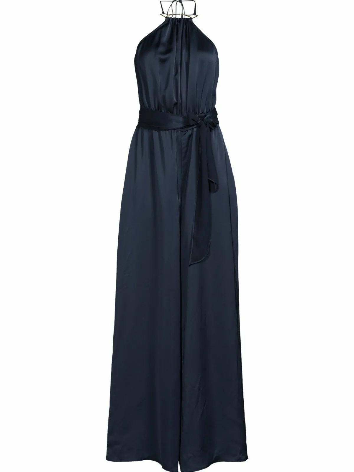 Women Ramy Brook Pluto Halterneck Open Back Satin Jumpsuit