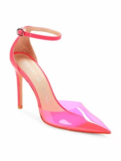 Stuart Weitzman Point Toe Ankle Strap Pumps