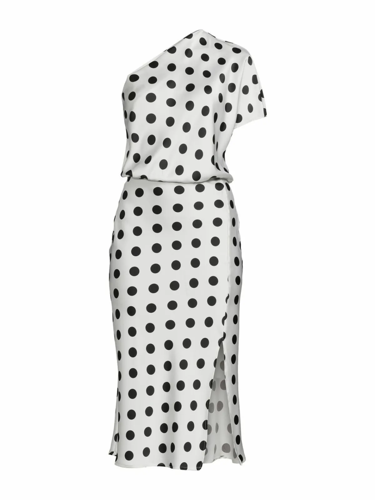 Women Renee C. Print One Shoulder Midi Blouson Dress