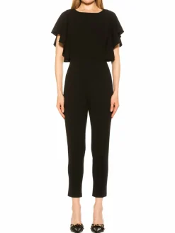 Women Alexia Admor Priya Flutter Sleeve Slim Jumpsuit