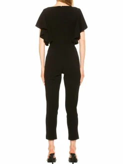 Women Alexia Admor Priya Flutter Sleeve Slim Jumpsuit