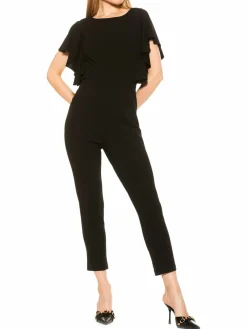 Women Alexia Admor Priya Flutter Sleeve Slim Jumpsuit