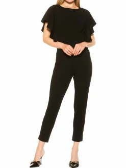 Women Alexia Admor Priya Flutter Sleeve Slim Jumpsuit