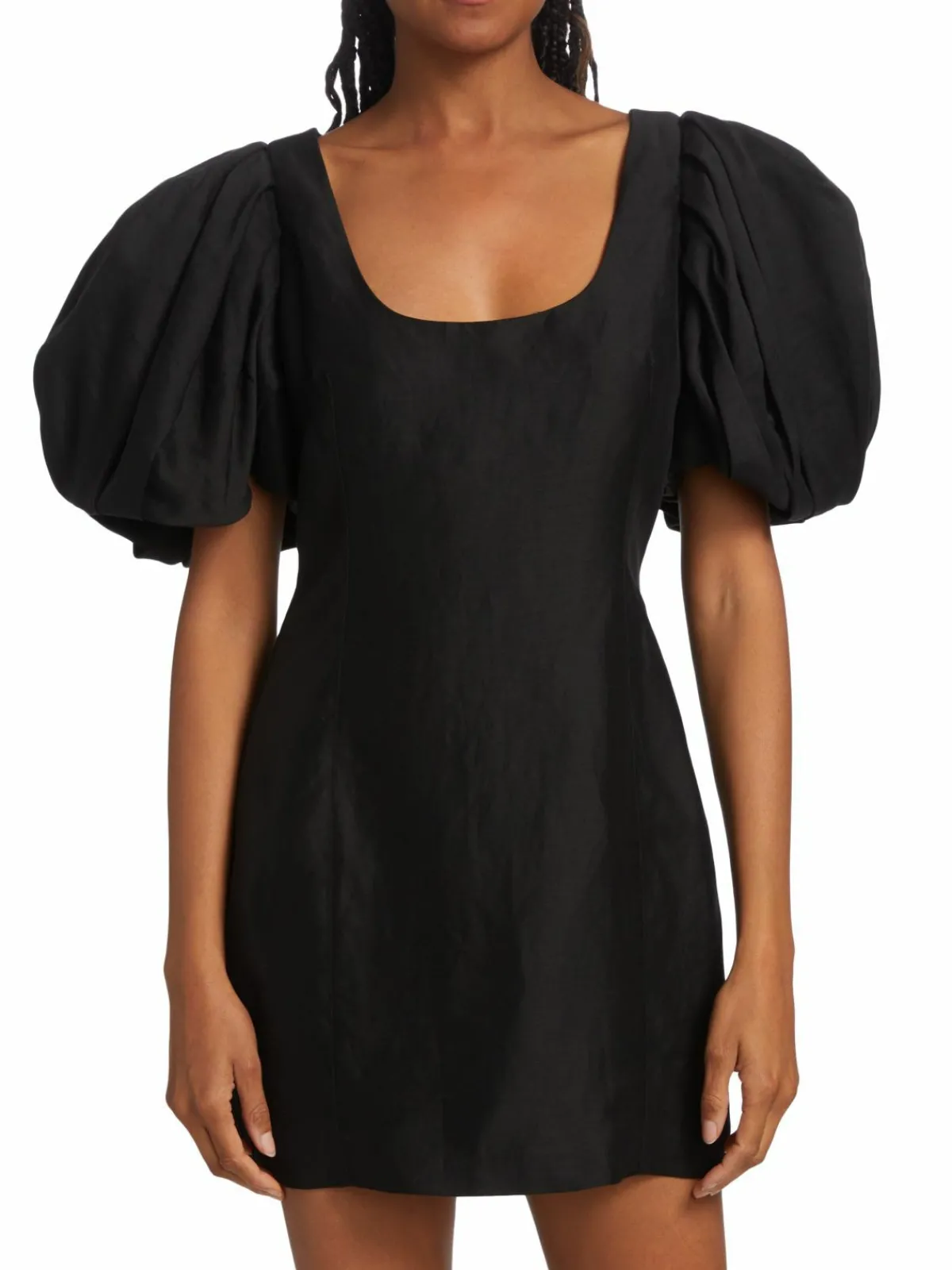 Women Frame Puff Sleeve Mini Dress