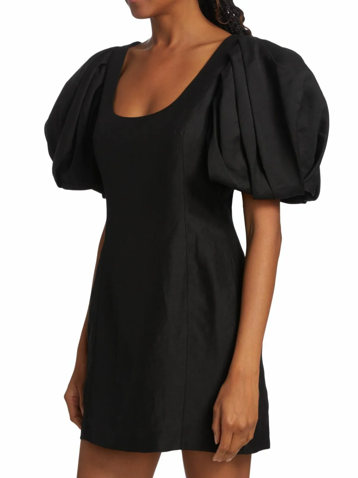 Women Frame Puff Sleeve Mini Dress