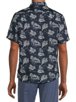 Tailor Vintage Casual Button-Down Shirts|Puretec Cool Print Linen Shirt