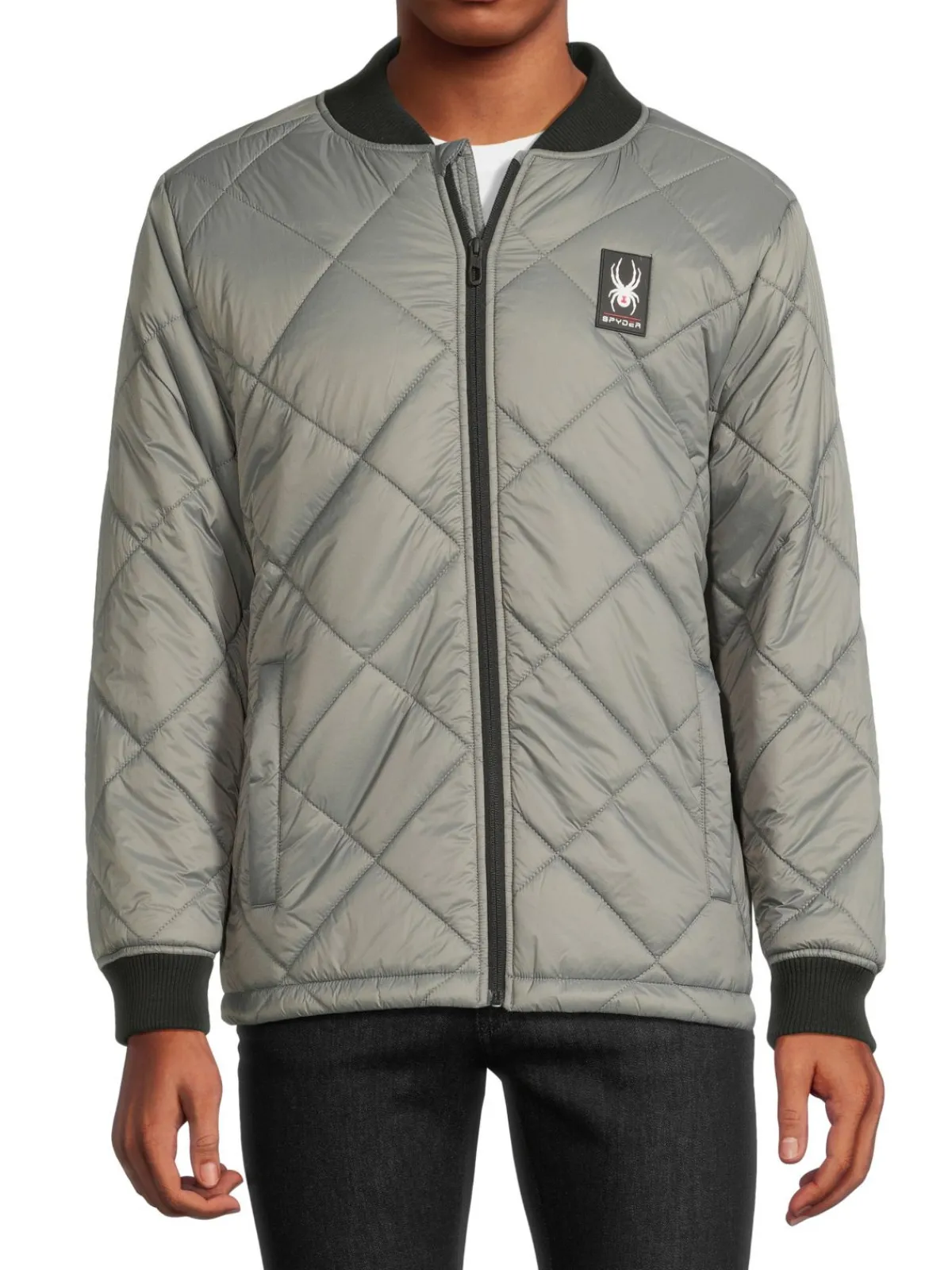 Spyder Activewear|Quilted Bomber Jacket Tea Leaf