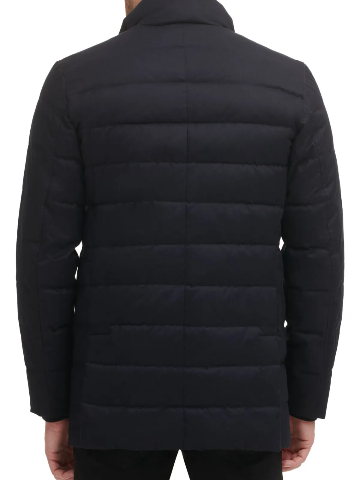 Cole Haan Linen|Quilted Flannel Down Jacket