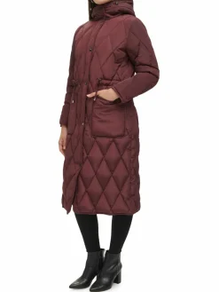 Women Kenneth Cole Quilted Puffer Stadium Jacket