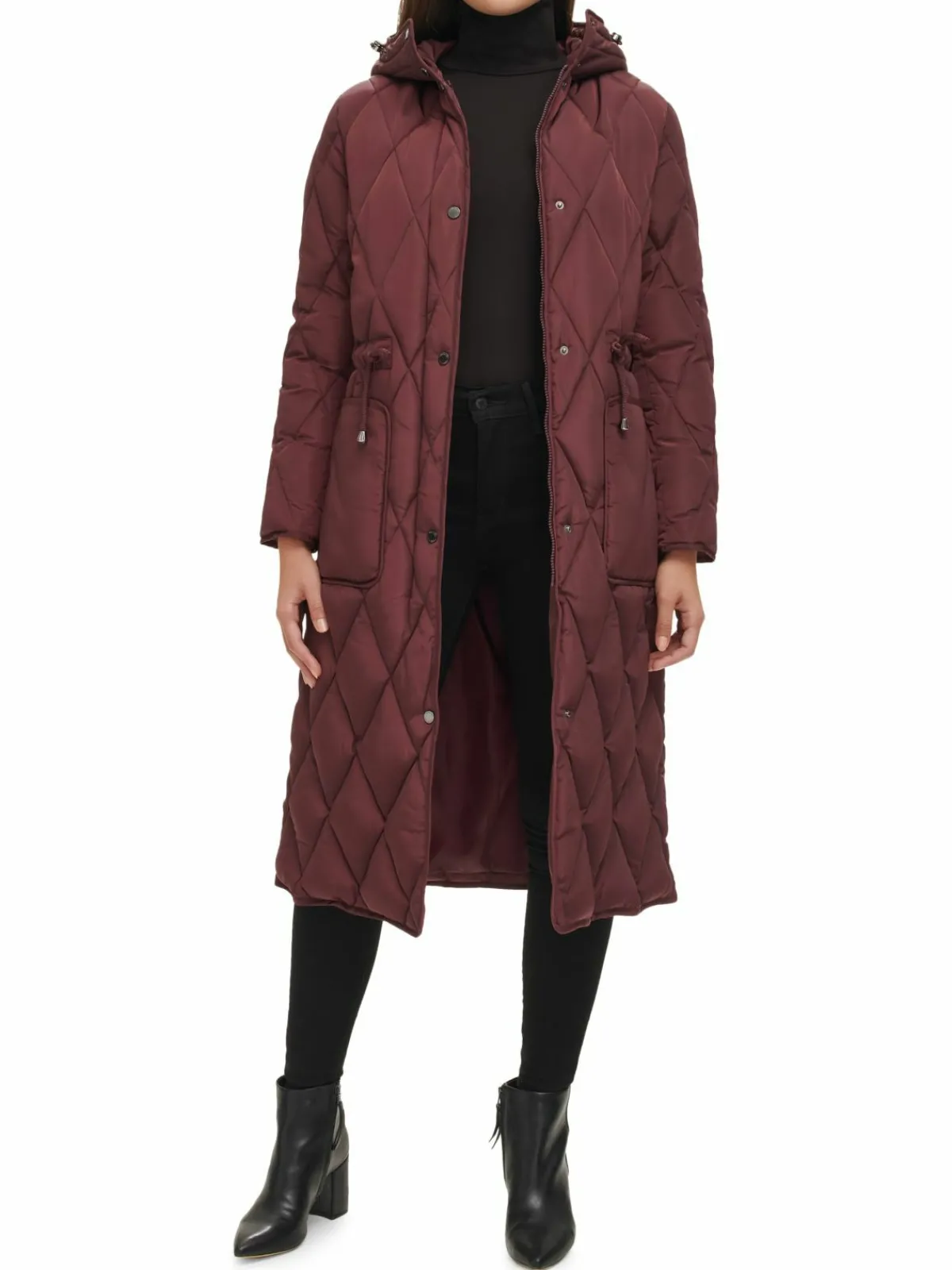 Women Kenneth Cole Quilted Puffer Stadium Jacket