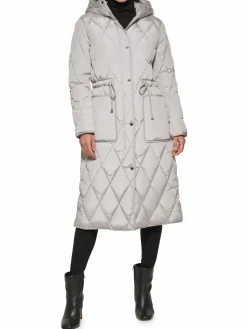 Women Kenneth Cole Quilted Puffer Stadium Jacket