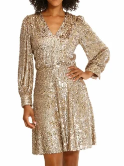 Women Maggy London Rainfall Sequin A Line Dress