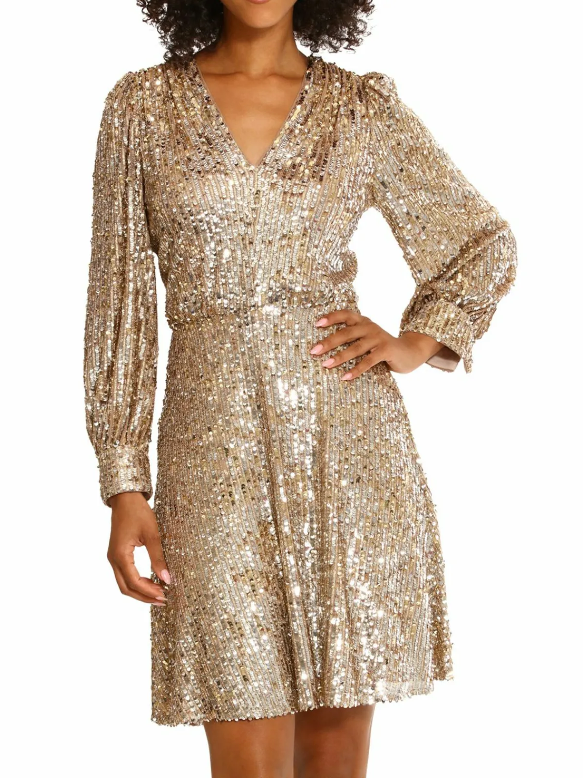 Women Maggy London Rainfall Sequin A Line Dress