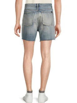 Saint Laurent Shorts|Raw Edge Jean Shorts Denim