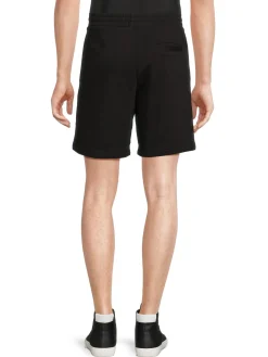 McQ Alexander McQueen Shorts|Redacted Logo Flat Front Shorts Darkest Black