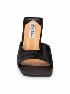 Lady Couture Reese Rhinestone Block Heel Sandals