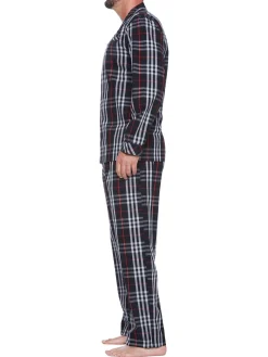 Majestic Loungewear, Sleepwear & Robes|Residence 2-Piece Relaxed Fit Plaid Pajama Set Black