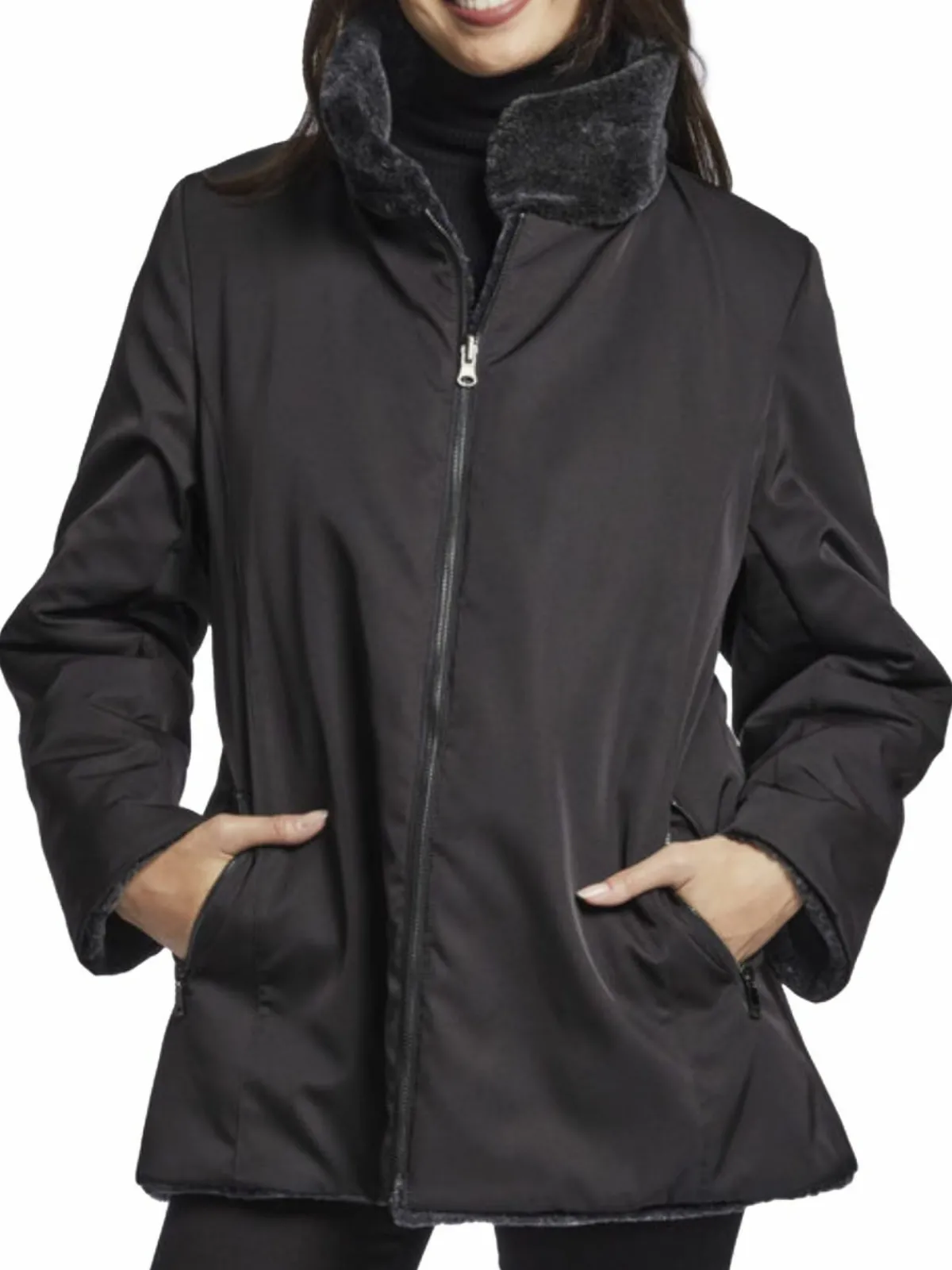 Women Blue Duck Reversible Shearling Jacket