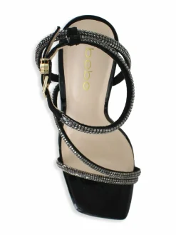 Bebe Rhinestone Stiletto Sandals