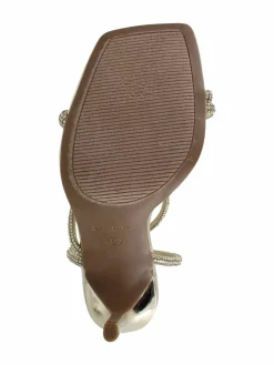 Bebe Rhinestone Stiletto Sandals